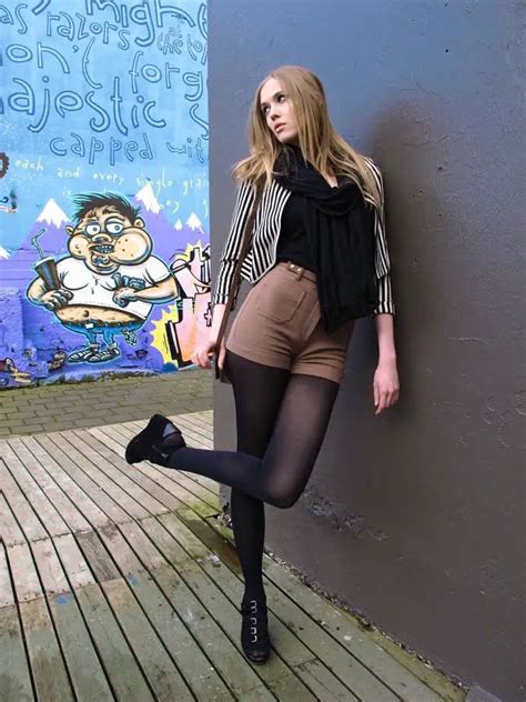 short tights outfits|girl wear shorts under tights.